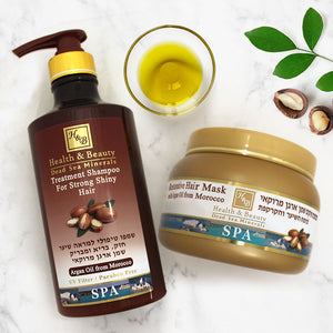 Máscara restauradora para el cabello con Aceite de Argán de Marruecos.